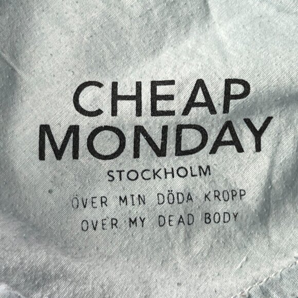 Cheap Monday Jeans Mens 29 X 28 Blue Stretched Denim Slim Straight Leg * - Picture 4 of 11